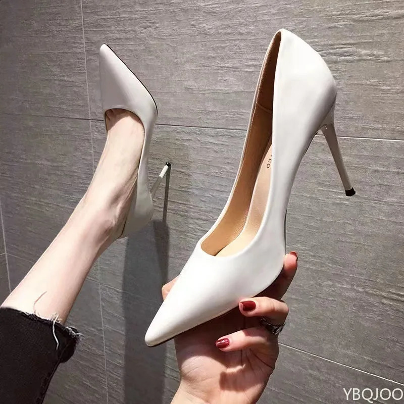 Ladies Ultra High Heels Sharp pointed shallow mouth versatile shoes Sexy nude single shoes Mary Jane womens pumps Zapatos 241227