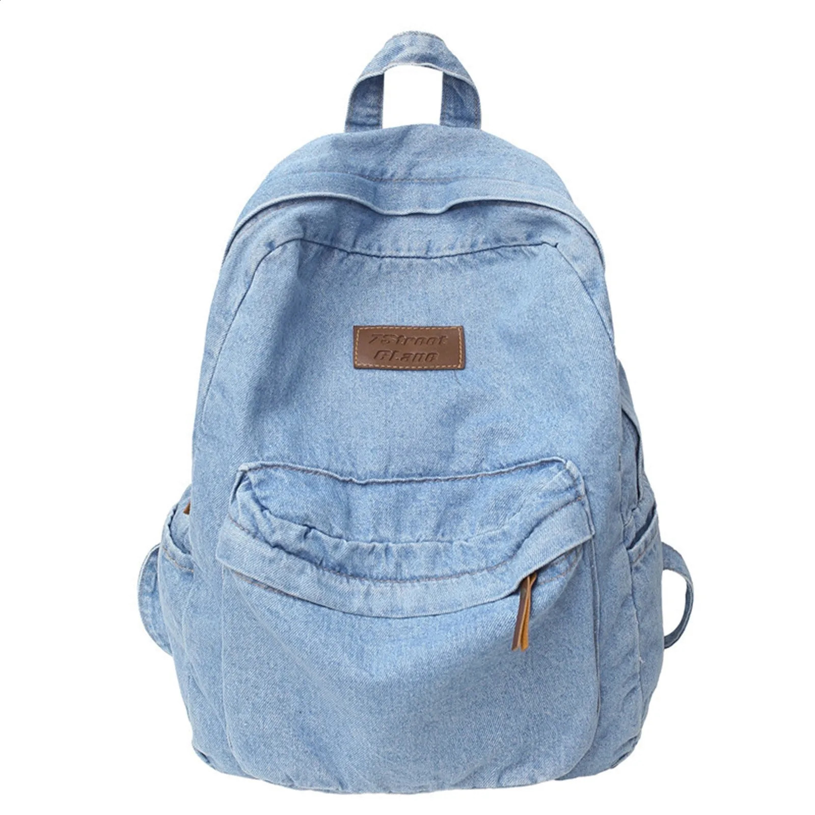 Mochilas Femeninas Denim Backpack For GirlsWomen Classic Retro Bookbags School Bag Travel Jeans Backpack For College 241230