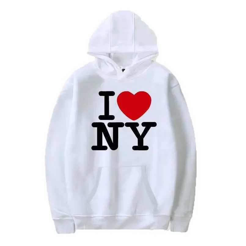 I like New York Pritned hoodies for men and women fashionable casual hoodies Pullover Street hip-hop clothing W241230