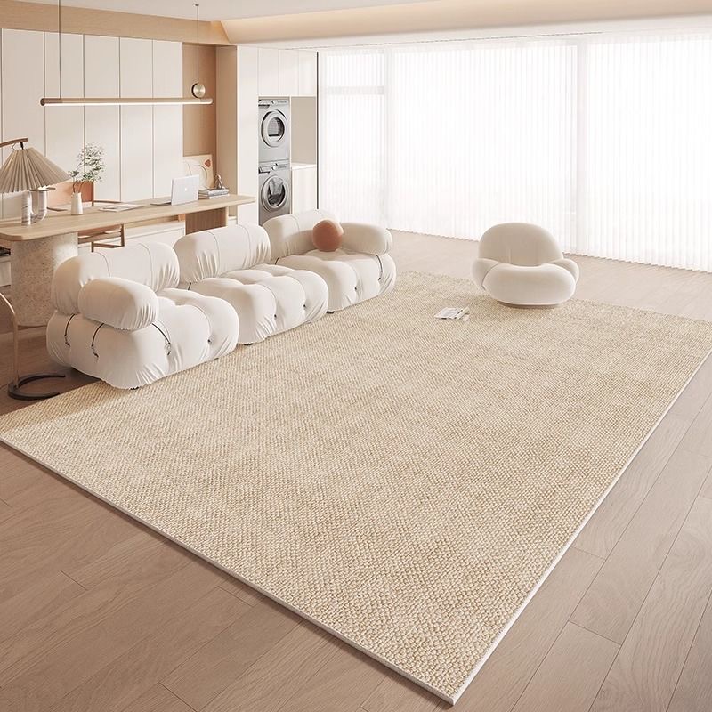 3185-36-HB-Minimalist Solid Color Carpet Living Room Sofa Large Area Decorative Rug Bedroom Lines Polyester Thickened Furry Home Floor Mats