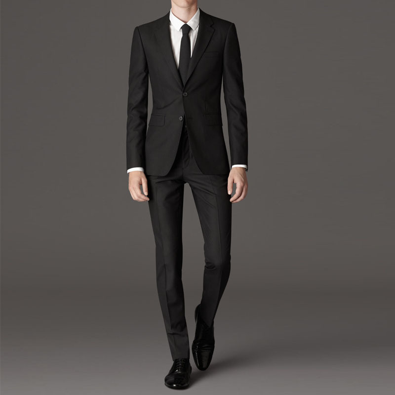 X1230Men's autumn and winter suits dark gray professional business suits three-piece suit
