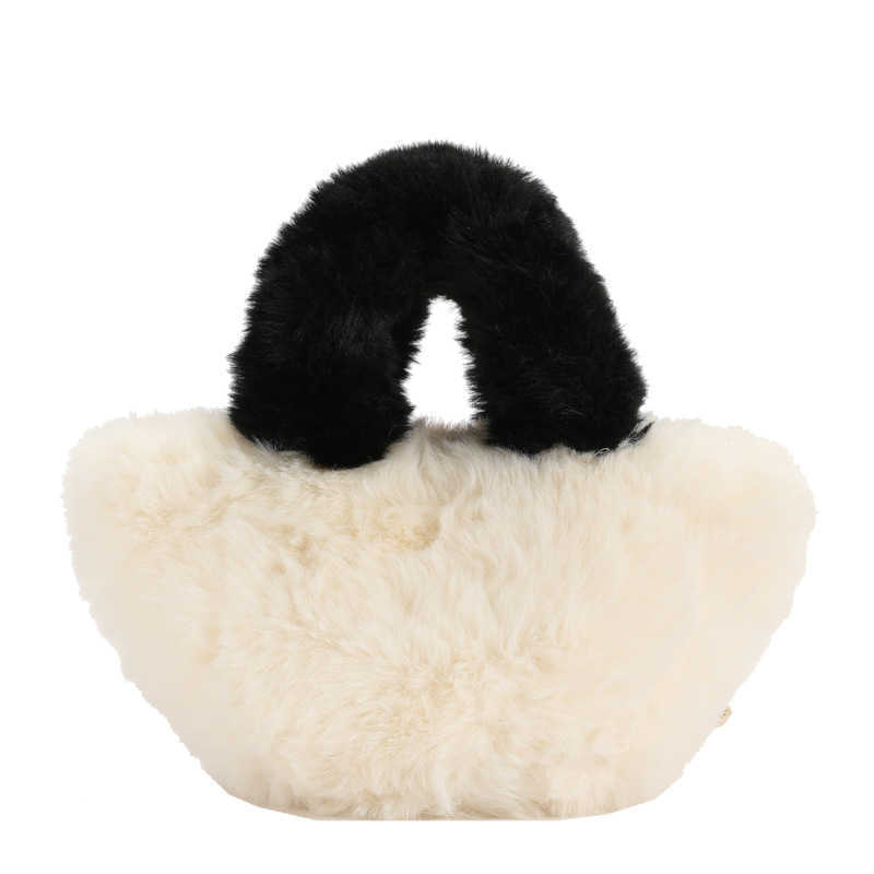Hairy small bag for women, 2023 autumn and winter new trendy cute plush bucket bag, texture niche single shoulder crossbody bag 241230