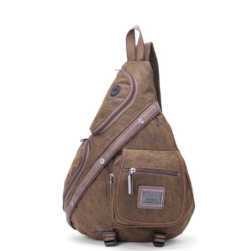 High Quality Canvas Men Messenger Chest Bag Cross body Rucksack Laptop Satchel Climb Back Pack Single Shoulder Bag 241228