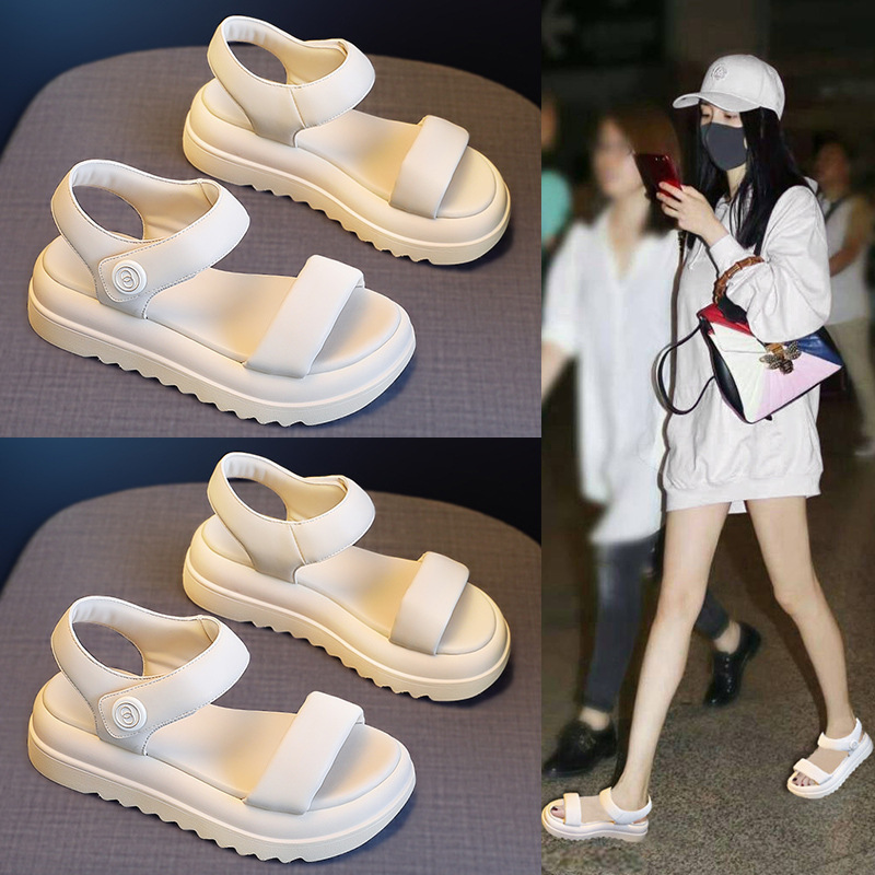 Sandals Ddmywed Roman Women S Summer New Korean Thick Sole Velcro Fashion Casual Comfortable And Trendy Beach Shoes Chinese Brand F Ddmysaturn