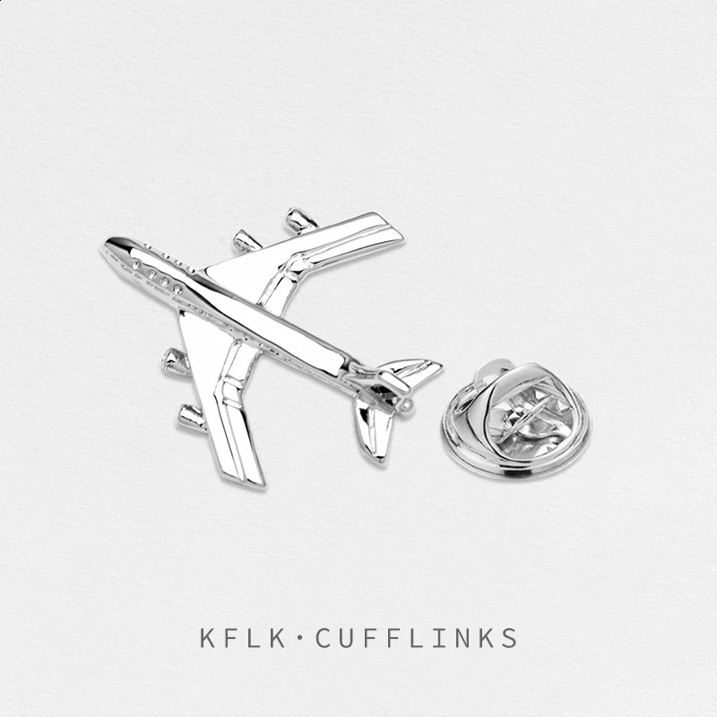 KFLK Fashion Brooch Pins Exquisite Airplane Brooches For Women Mens Costumes Badge Brooch Jewelry Wholesale 241230