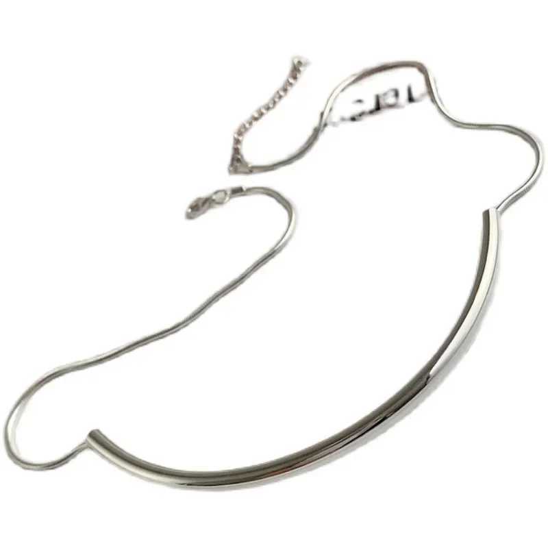 925 sterling silver arched semi-circular pendant necklace Prime Circle necklace suitable for womens summer jewelry mini fashion parties W241230