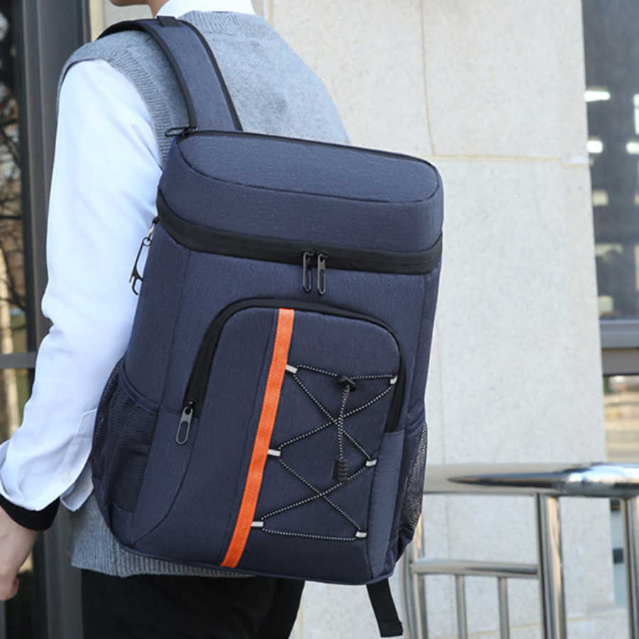 Insulated Bag Thickened Large Capacity Backpack Outdoor Picnic Portable Storage Bag Aluminum Foil Insulated Ice Pack travel bag Daypack 240920