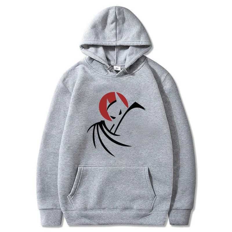 Autumn and winter mens hooded sweatshirt sports bat animation series sweater anime clothing sweater casual wool warm top W241230