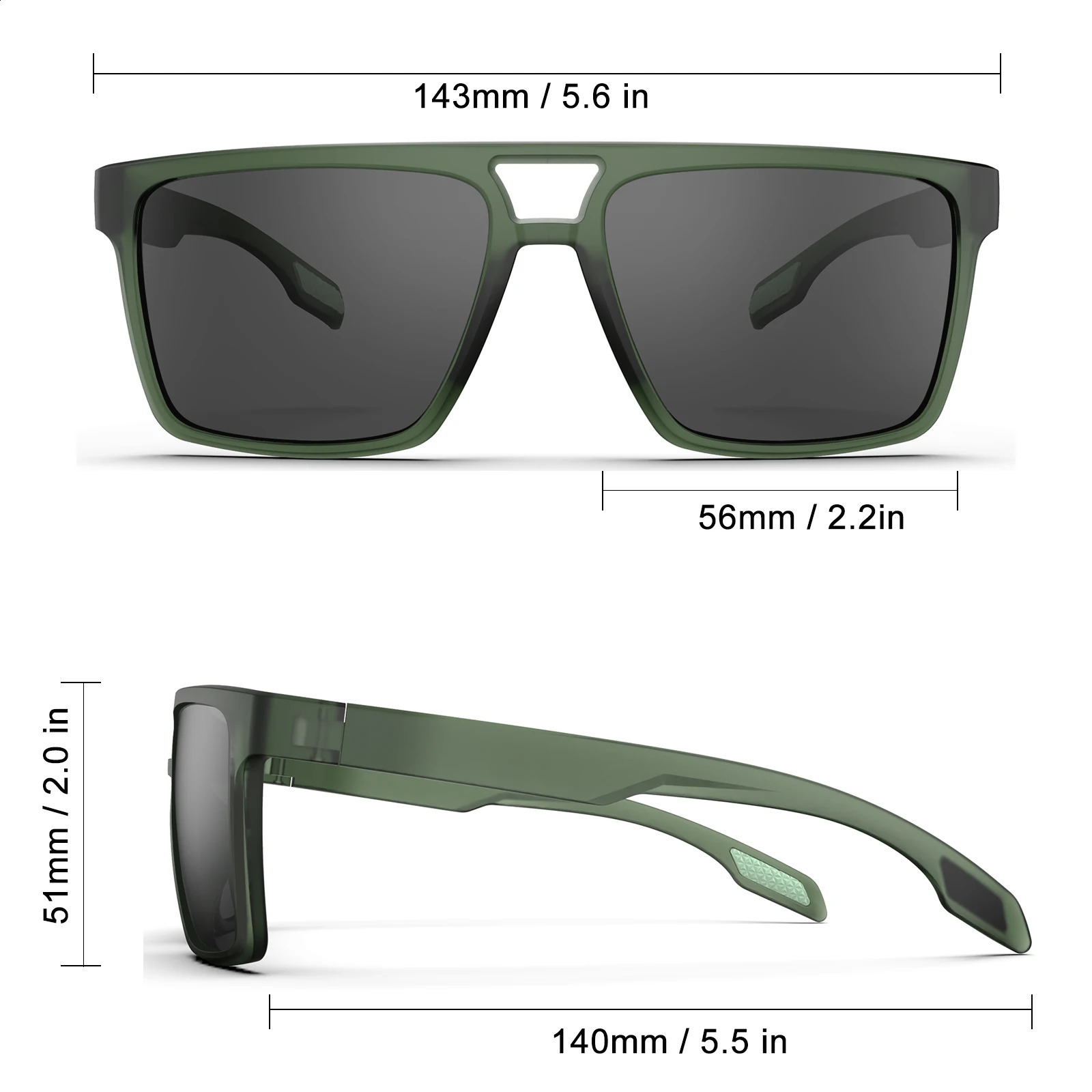 Suukaa HD Polarized Glasses for Men and Women Outdoor UV Protection Classic Fishing Cycling Driving Uv400 Sunglasses 241230