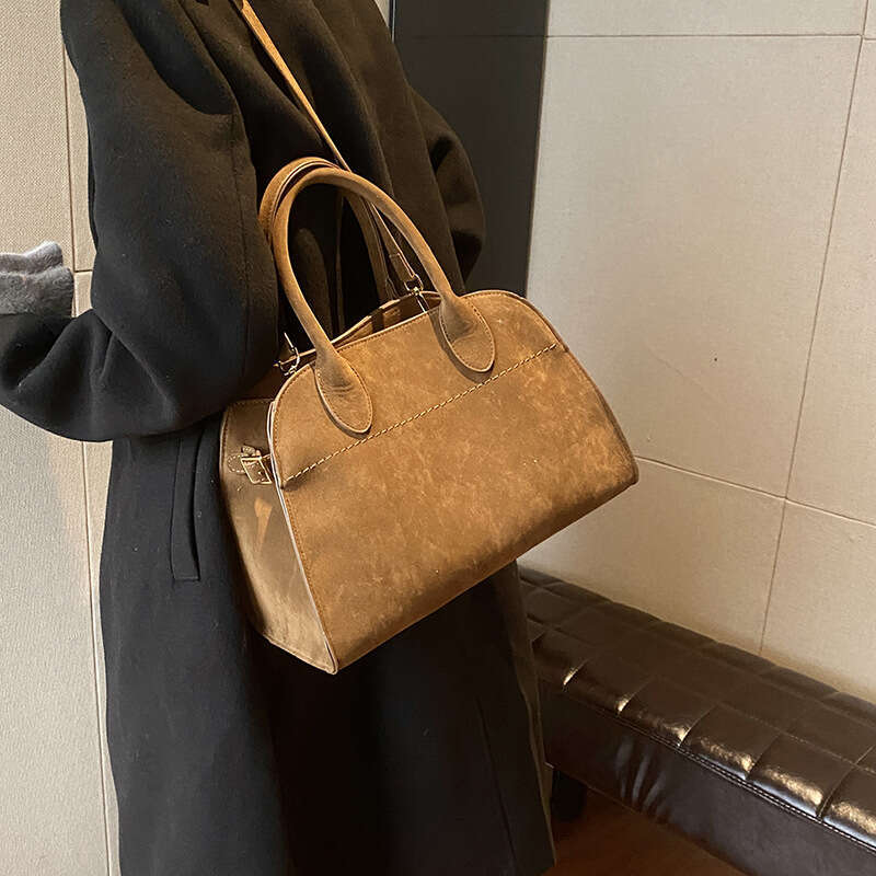 New Large Capacity Suede French Fashion Handheld Tote Crossbody Commuter Women's Bags