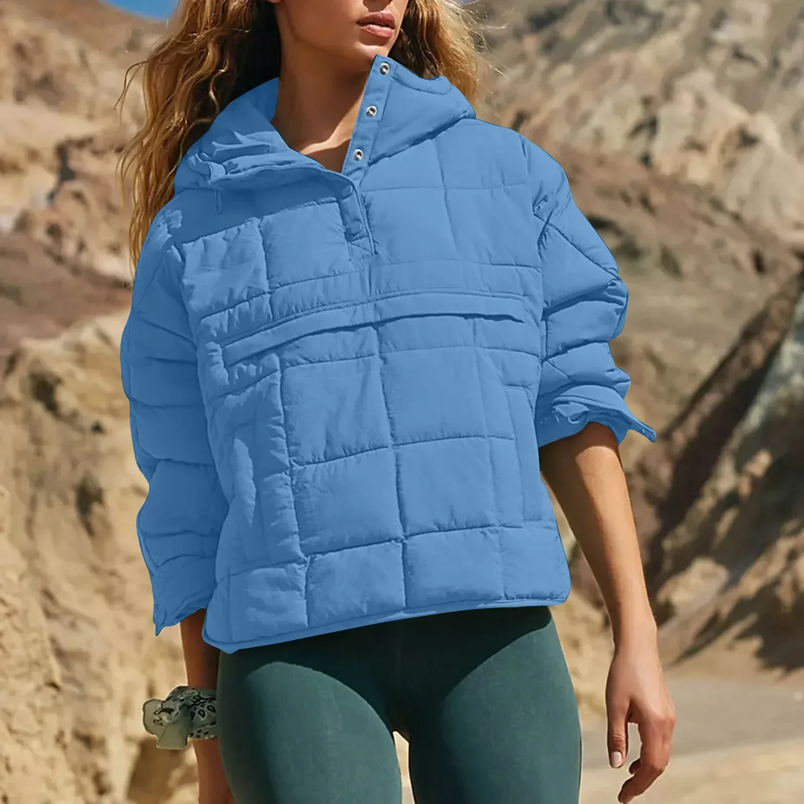 Quilted Jackets for Women Lightweight Long Sleeve Button Down Jacket Warm Winter Coat Outerwear with Pockets Ropas De Mujeres 241220