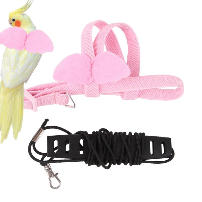 Bird Harness Outdoor Bird Flying Rope Bird Training Rope Adjustable Conure Harness Parakeet Leash Traction Rope Straps Bird Gift