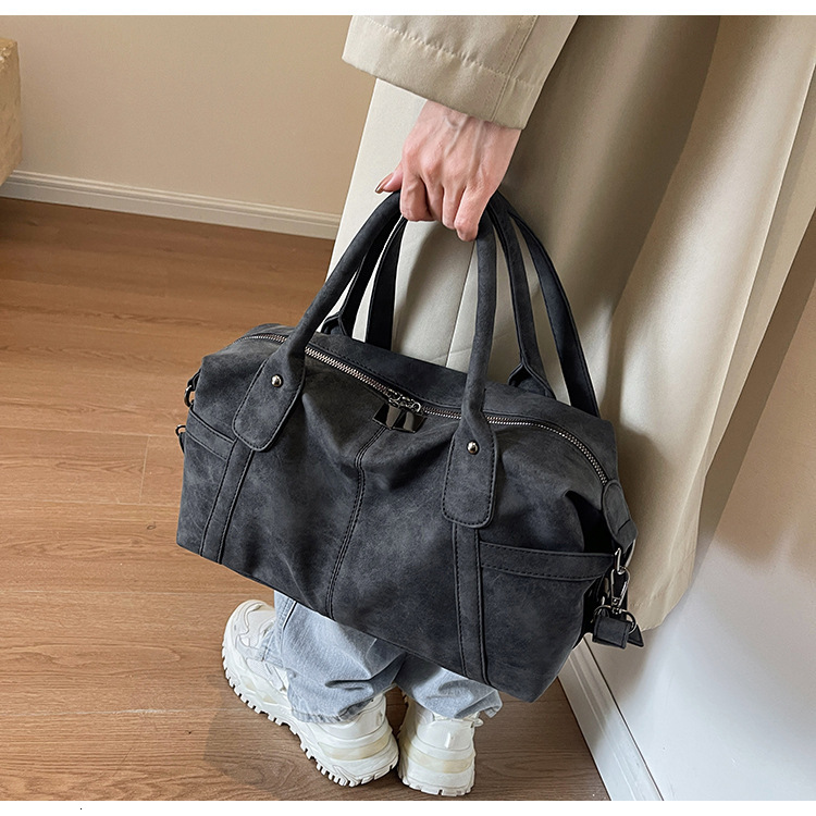 High quality Korean version large capacity women's 2024 new fashionable frosted tote bag travel commuting handbag