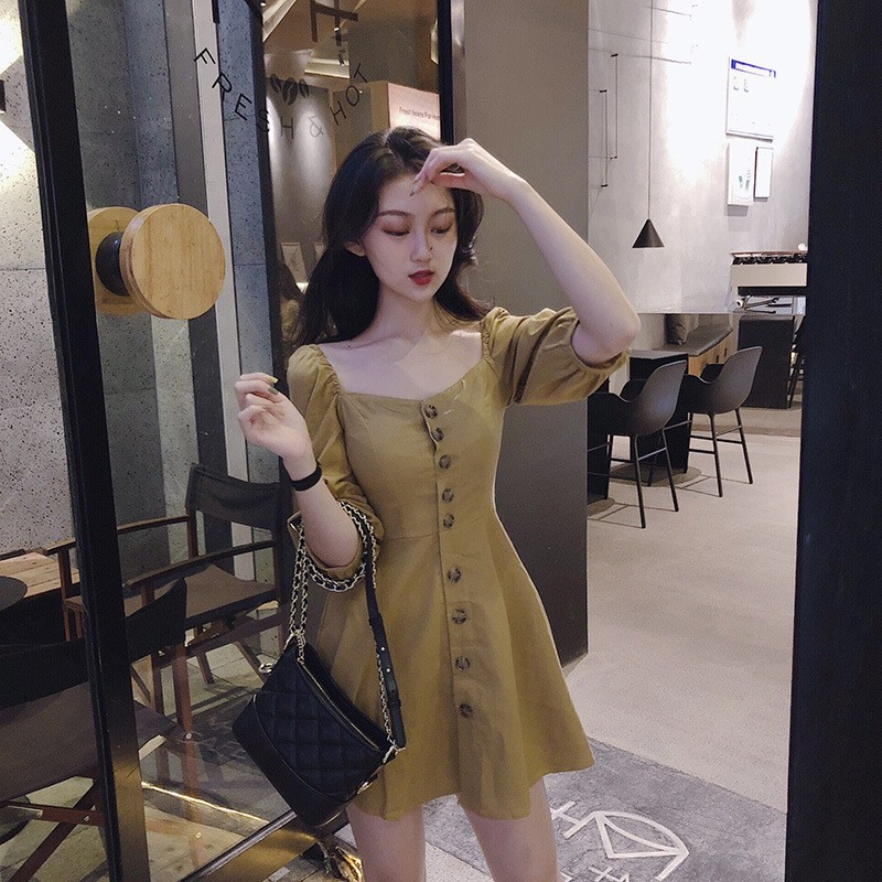 F222 Dress Women's Design Niche Oil Painting Smudge Print Slim Fit Pleated Off-Shoulder Suspender Long Dress