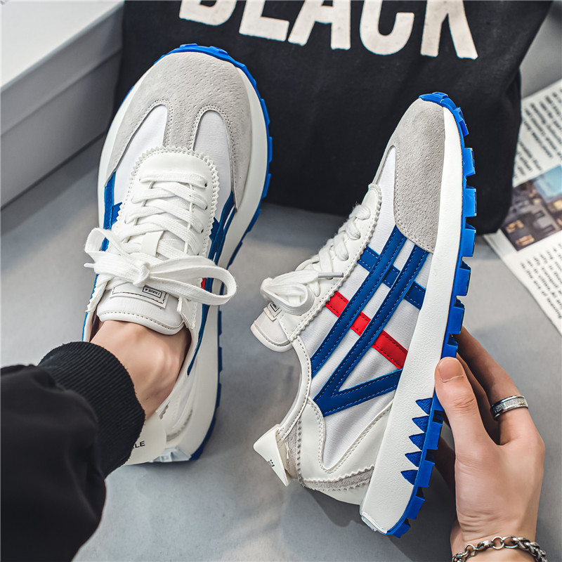 Men's shoes 2025 spring new trend all match casual sports shoes men thick soles lightweight non-slip breathable fashion shoes men