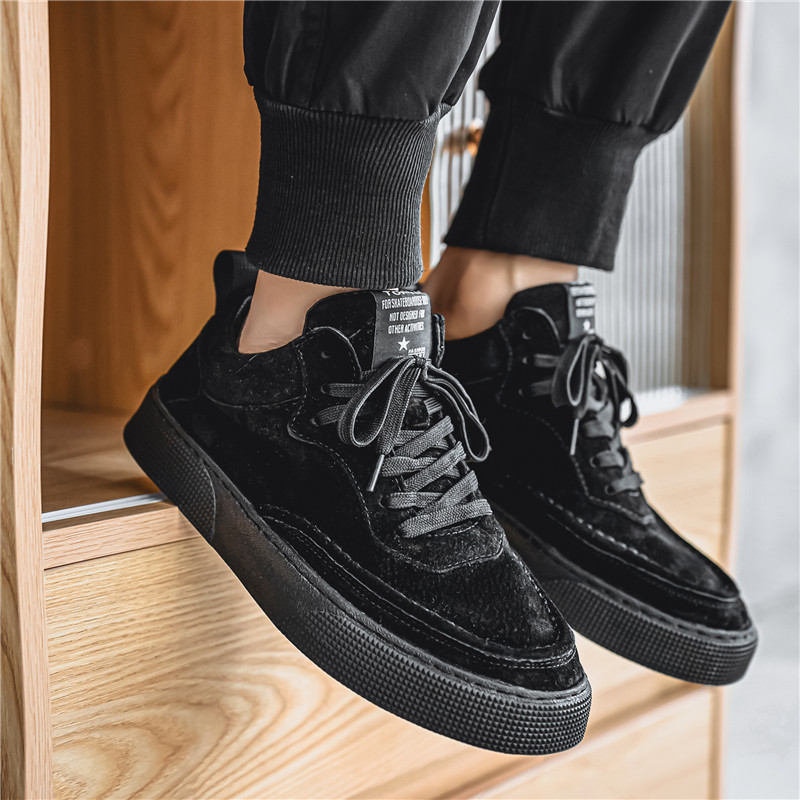 Men Casual Shoes Fashion 2025 New Early Spring Simple Style Trendy Versatile Triple Black Brown Khaki Free shipping