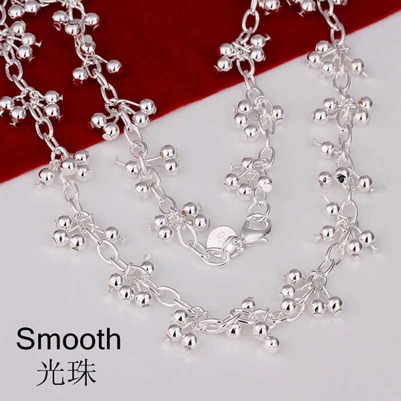 CHSHINE Korean Fashion 925 Pure Silver Bead Chain Necklace Suitable for Womens Luxury Designer Jewelry Holiday Gifts W241230