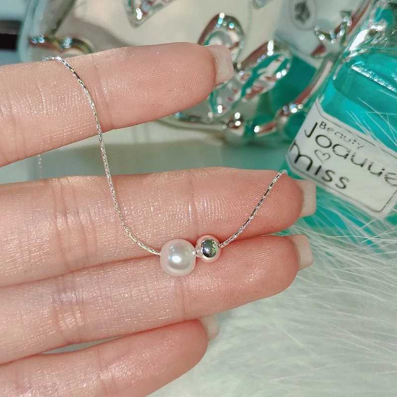 Christmas gift 925 sterling silver exquisite pearl necklace French retro style necklace chain luxury jewelry holiday gift W241230