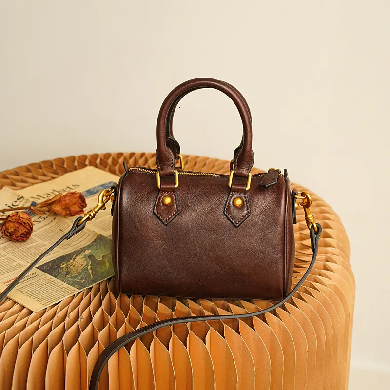 New Boston Genuine Leather Women's Bag Mini Shoulder And Crossbody Bag Vintage BagVoyage