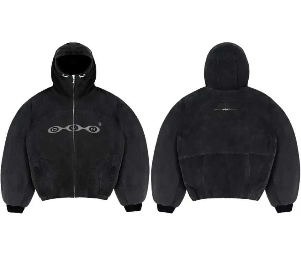 Y2k Retro Fashion Patch Zipper Hoodie Mens Street Harajuku Hip Hop Embroidered Long Sleeve Coat Loose Hooded Sweatshirt W241230