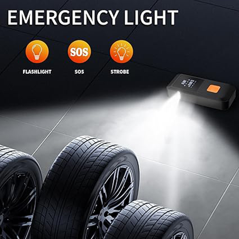 4000A 150PSI portable jump starter battery pack (up to 10.0L gas /8.0L diesel), 12V jump starter for car battery, with large LCD screen and flashlight