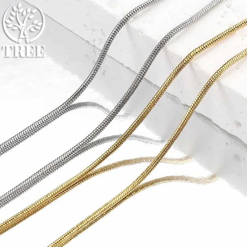 925 sterling silver 1mm 2mm 3mm snake chain 18K gold 40-75cm chain necklace low Pr women DIY jewelry making discovery W241230