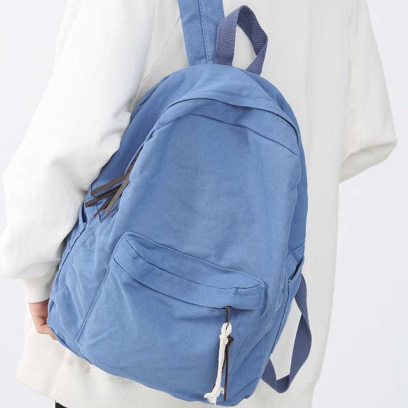 Korean version large capacity washed canvas backpack solid color backpack for male and female college students backpack travel backpack trend 241230