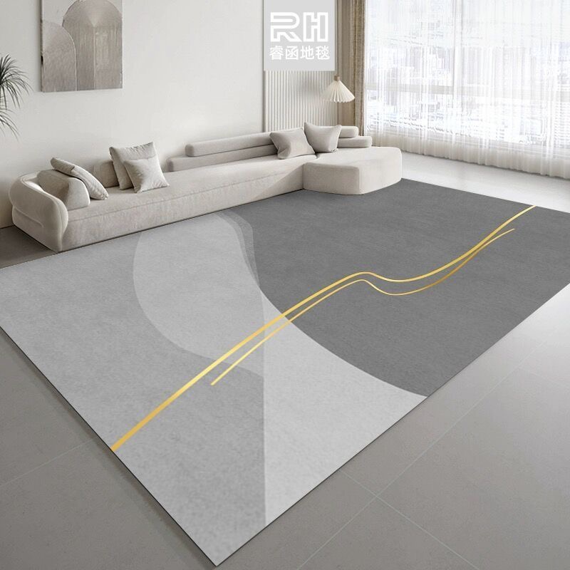 3360-265-36.88-GZX-Minimalist Solid Color Carpet Living Room Sofa Large Area Decorative Rug Bedroom Lines Polyester Thickened Furry Home Floor Mats