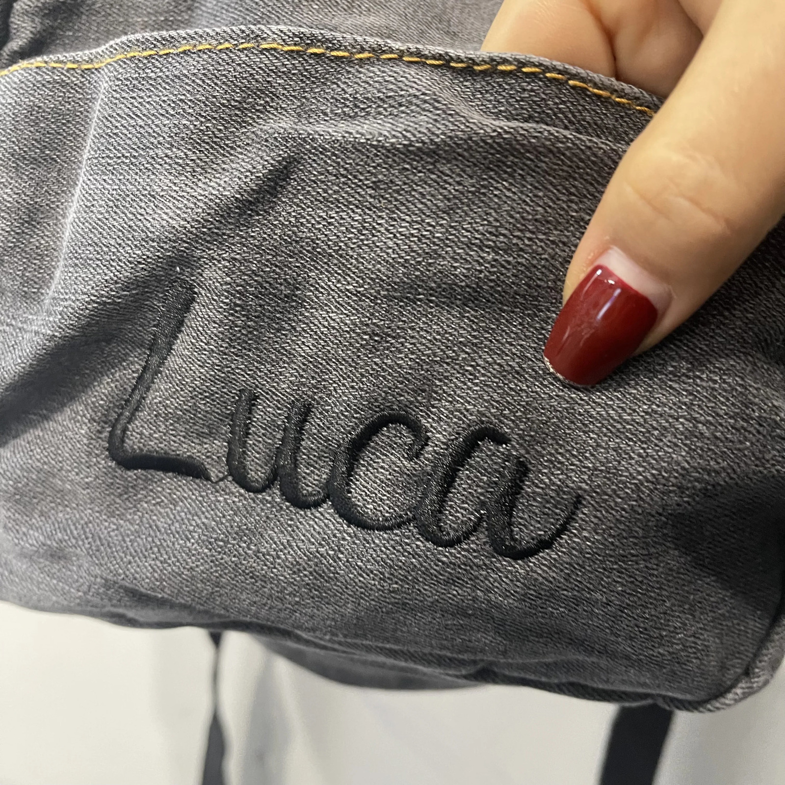 Washable Cowboy Canvas Backpack Customized Embroidered Name College Student backpack Personalized Boys and Girls Backpack 241230