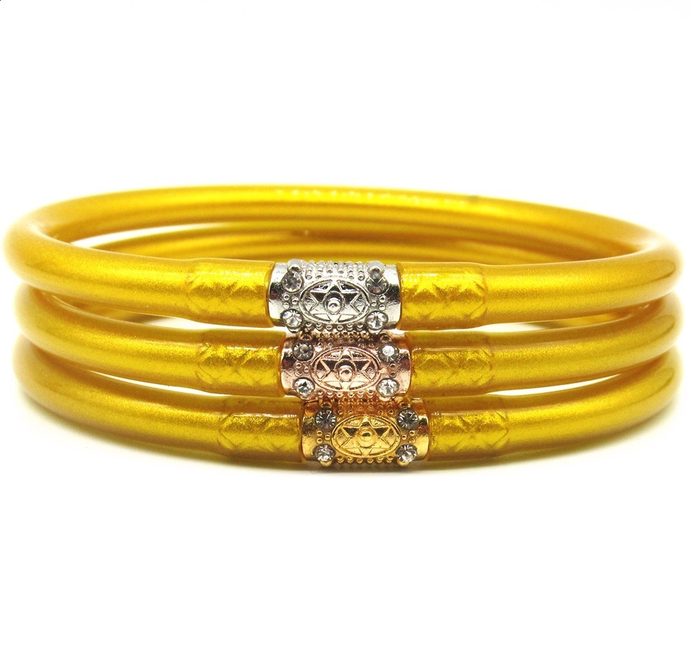 Bilandi Fashion Jewelry Soft Bracelet High Quality Plastic Tube Inner Glitter Gold Color Bracelet Bangle For Women Gift 240914