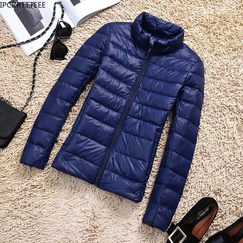 90% White Duck Down Jacket Women Autumn Winter Coat Thin Ultra Light Slim Warm Jacket Windproof Down Coat 241228