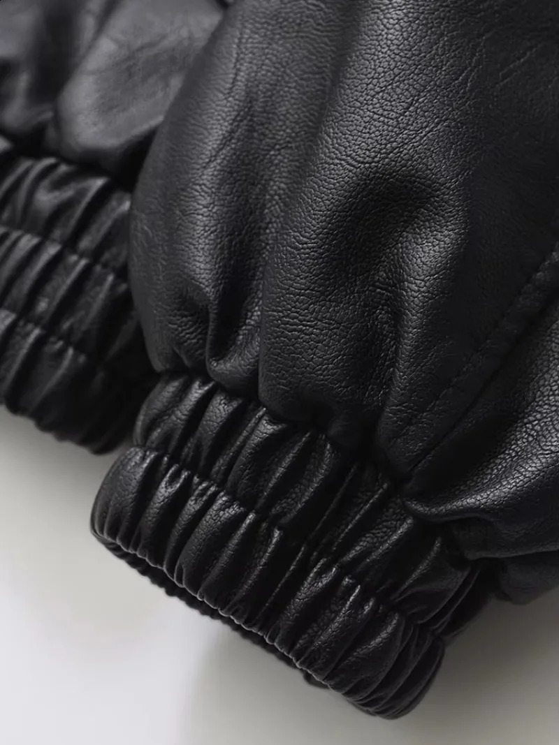 American Y2K Fashion Trend Joker Solid Color PU Leather Jacket and Coat Women Street Hip Hop Vintage Loose Unisex 250103Z