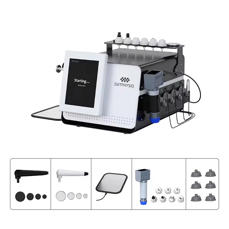Portable 4 IN 1 ED Treatment Focused Shockwave Pain Relief Therapy 448K RF Physical Therapy Body Slimming Machine for Relaxing Muscle
