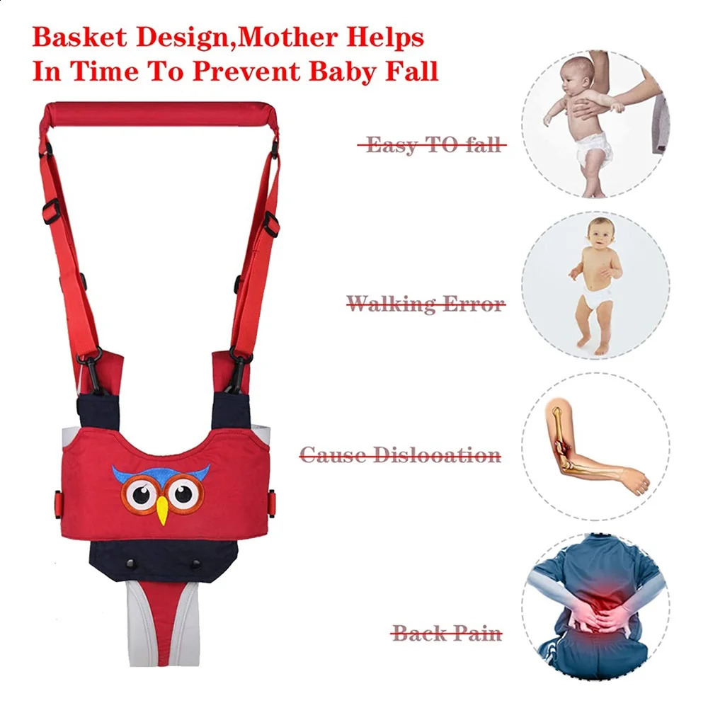 Animal Print Baby Walking Harness Sling Andador Toddler Belt Standing Up Safety Traction Rope Artifact Help Kids Walker Products 241230