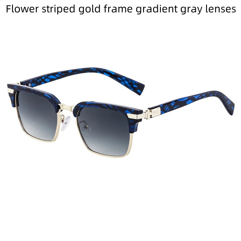 Fashion Retro Square Frame Sunglasses For Men With Brow Bar Suitable For Fishing And Driving UV Protection Sunglasses 241230