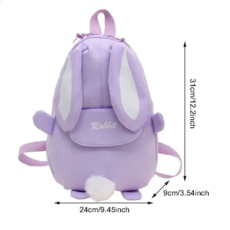 Fashion Children School Bags Bunny Portable Backpacks Kids Travel Rucksacks Cute Boys Girls School Book Backpack Schoolbags 241226