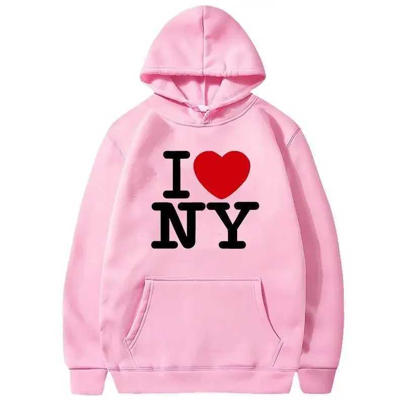 I like New York Pritned hoodies for men and women fashionable casual hoodies Pullover Street hip-hop clothing W241230
