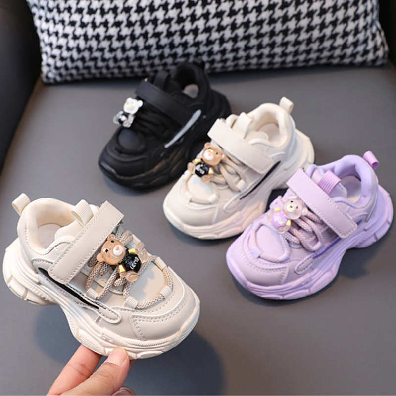 Kids Shoes for Boys Girls Sports Shoes New 2025 Cartoon Bear Children Shoes Happysteps Leisure Soft Kids Sneakers Non-slip Cute Baby Toddler Shoes Siz