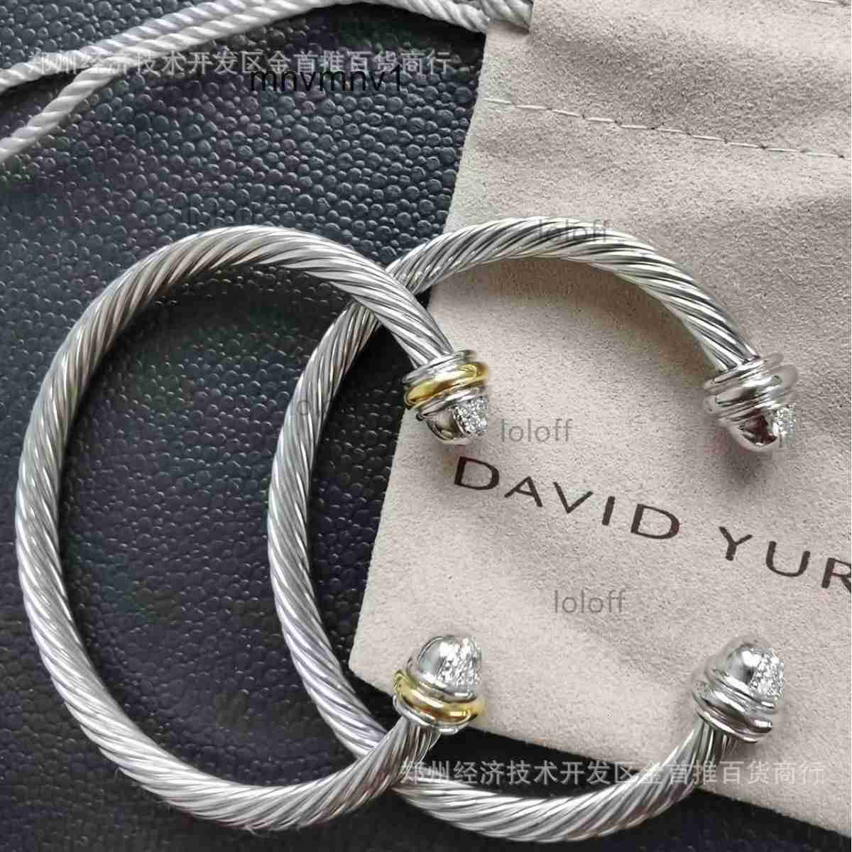 Davids XX Popular 5MM Bracelet Micro Inlaid Open Handpiece yurmans yurmanlies UNC5 Z250910