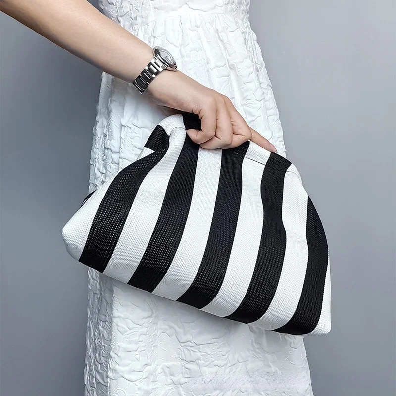 Fashion Zebra Print Women Handbags Simple Underarm Handbag Female Daily Clutch Purse Pouch Winter 241224