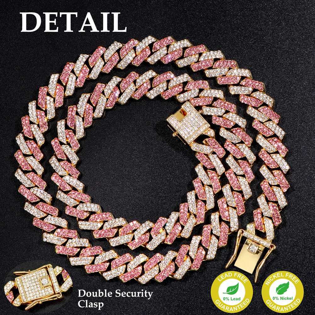 Dog Chain Diamond Cuban Link Chain With Design Secure Buckle Pet Cat Dogs Collar Necklaces Pet Items Accessories DropshippingXJ241230
