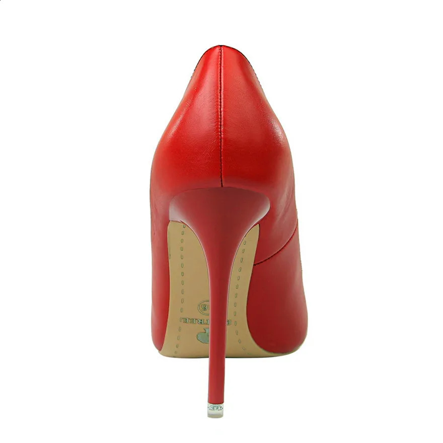 Soft Leather Concise High Heels 7.5/10.5cm Shoes Fashion Women Pumps Pointed Toe Slip On Candy Colors Office Woman Wedding Shoes 241230