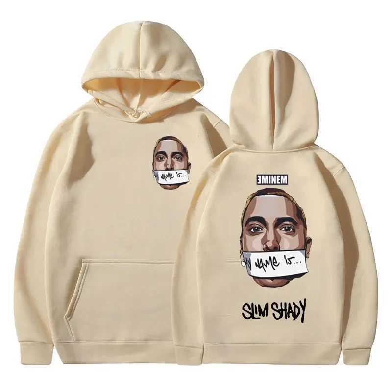 Am My name is Slim Cool Hoodie Mens Rock Rap Singer Music Album Printed Sweatshirt Neutral Hip Hop Fashion Hoodie Y2K Street Clothing W241230