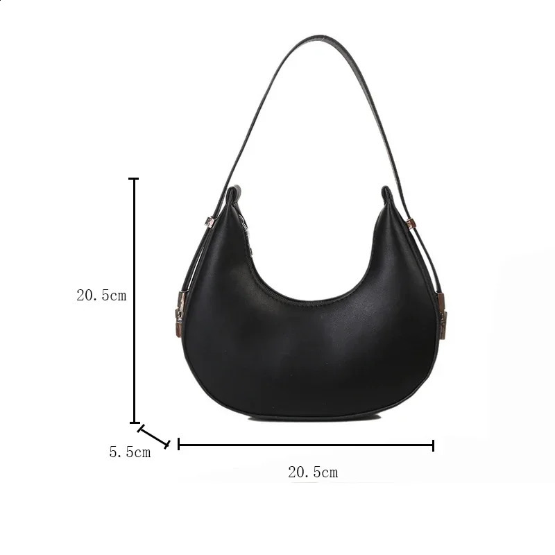 Fashion n PU Leather Shoulder Bag Women Small Clutch Handbag Purse Female Underarm Travel 241226