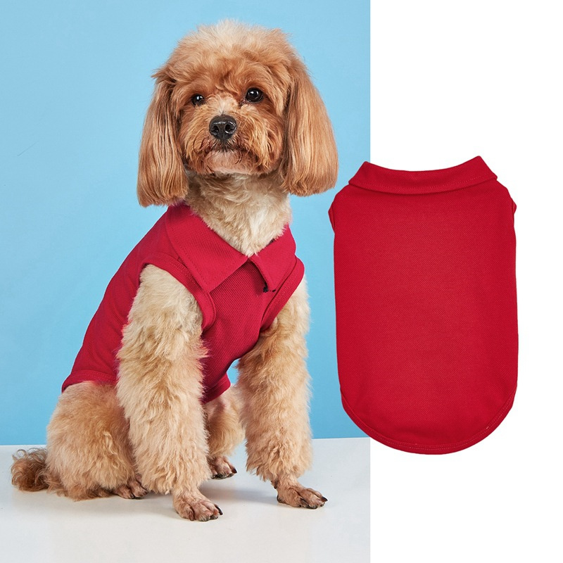 Spring/Summer Solid Color Casual Sports Vest Shirt For Small Puppies Such As Teddy, Bichon, Panda And Pomeranian
