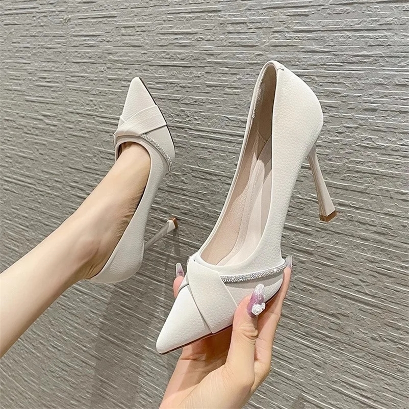 High Heels Women Shoes Wedding Stilettos Sandals Spring Autumn Crystal Pointed Toe Dress Party Pumps Women Shoes 241228