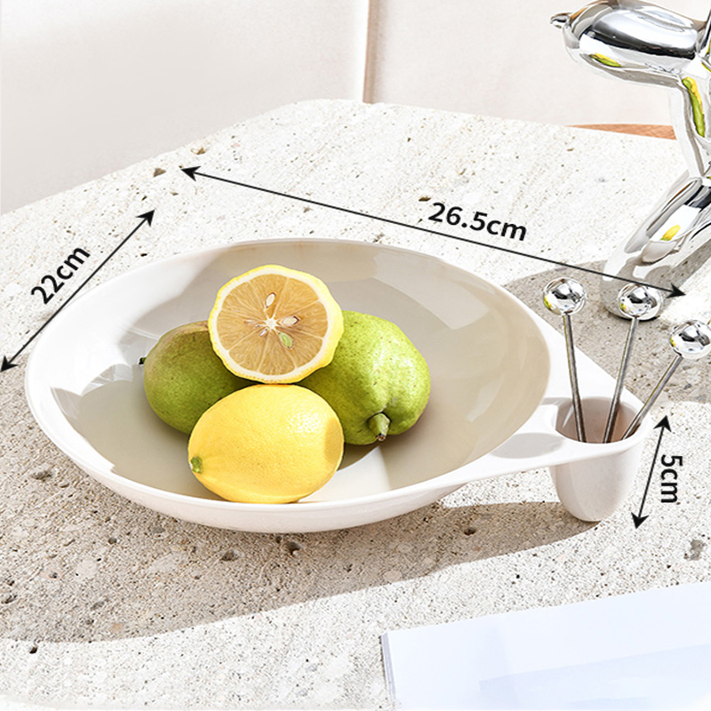 Modern Multi-Purpose Silver Rimmed Fruit Serving Tray