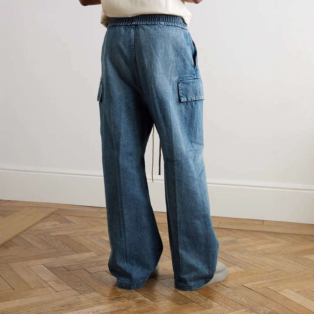 Men's Wear Hip Hop Jeans Street Jeans Large Loose Pants Men's Spring/Summer Thin Fashion Versatile Casual Jeans