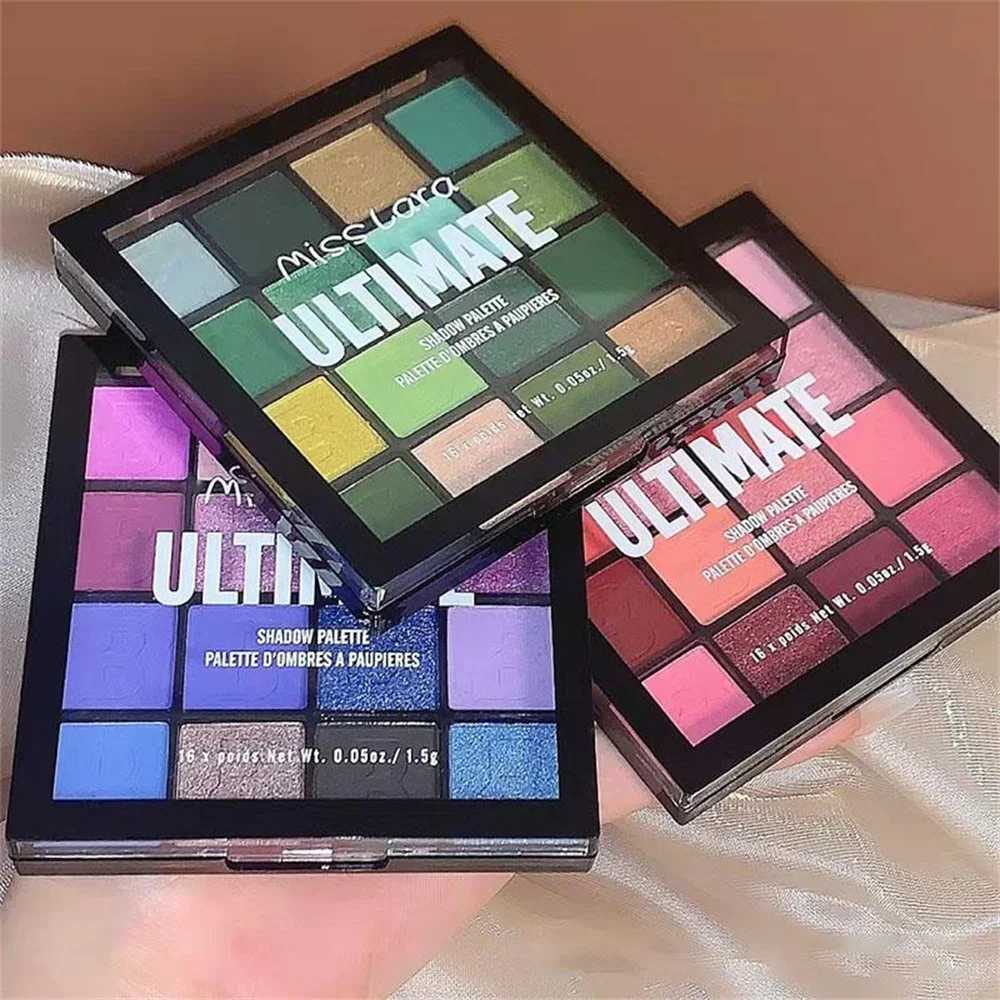 16 Colors Glitter Eyeshadow Palette Shiny Eye Pigments Matte lescent Shimmer Eye Shadow Long Lasting Charming Eyes CosmeticsXJ241230
