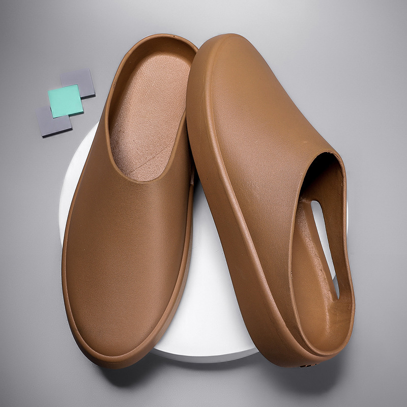 2025 new large-size baotou drag male fashion wear couple hundred pairs heelless lazy half slippers beach indoor and outdoor slippers female